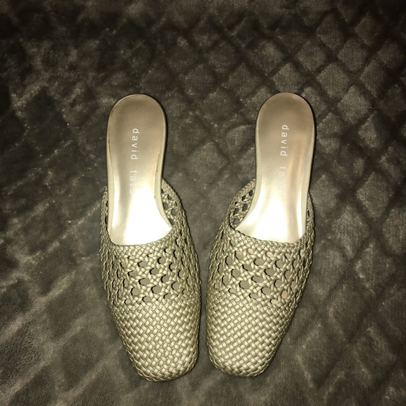 David Tate Woven Kitten Mules TOLEDO - Picture 2 of 6